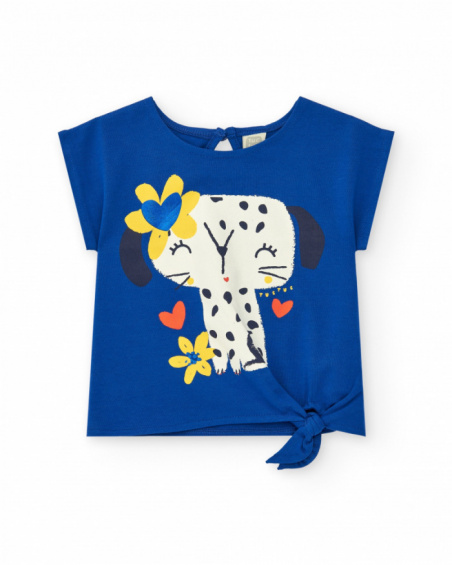 Girls' outfit with two T-shirts and printed shorts