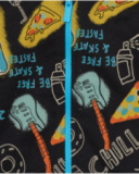 Black jacket for boys with print and hood