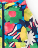 Windbreaker for girls with abstract print and vibrant colors