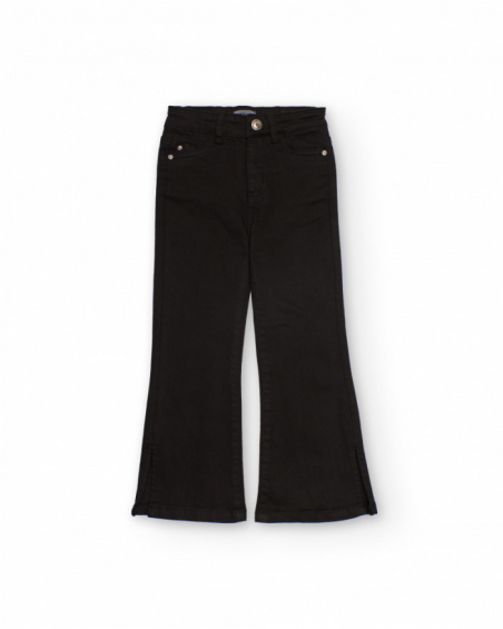 Black flared pants for girls