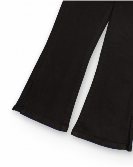 Black flared pants for girls