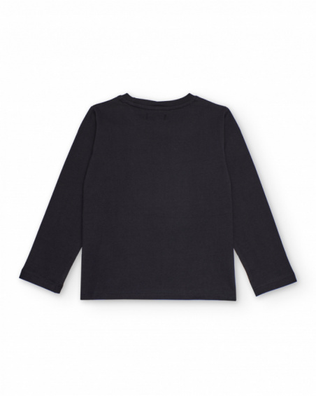 Long-sleeved t-shirt for boys with basketball print