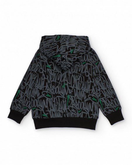 Boys’ hoodie with multicolor urban print