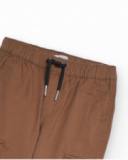Brown cargo-style jogger pants for boys