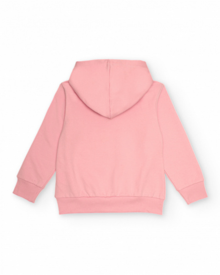 Pink hoodie with sports print for boys