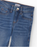 Flared jeans for girls with embroidered detail