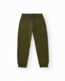 Pantalón jogger verde para niño con cintura ajustable