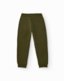 Pantalón jogger verde para niño con cintura ajustable