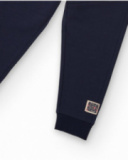 Navy blue fleece pants with side stripes for boys