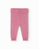 Two-piece set for newborn in pink with decorative ruffles