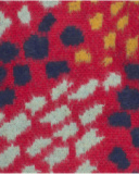 Knit dress for girls in red with multicolored spots print Knit dress for girls in red with multicolored spots print