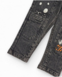 Trousers for boy in washed grey with tool prints