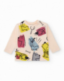 Red sweatshirt for boy with combined dog print Red sweatshirt for boy with combined dog print