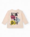 Red sweatshirt for boy with combined dog print Red sweatshirt for boy with combined dog print