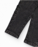 Cargo trousers for boy in washed black with multiple pockets