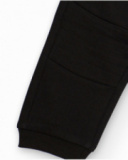 Jogger pants for boy in black with fluorescent zippers