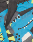 Long-sleeved t-shirt for boy in grey with blue dragon print