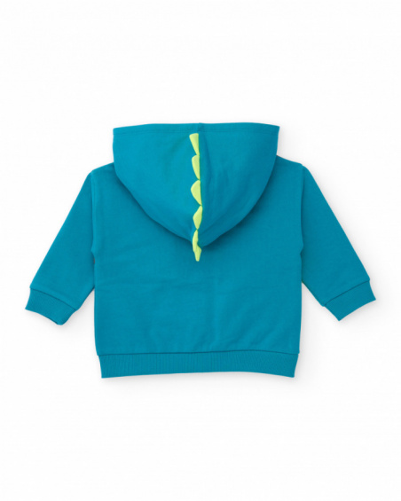 Hoodie for boy in blue with dragon design