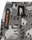 Grey jogger pants for boys with polar bear print
