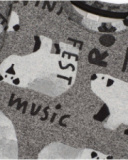 Fleece sweatshirt for boys in gray with polar bear print.