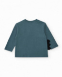 Long-sleeved t-shirt for boys with guitarist bird print.