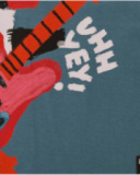 Long-sleeved t-shirt for boys with guitarist bird print.