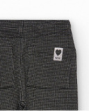 Girls’ flared pants in black gingham