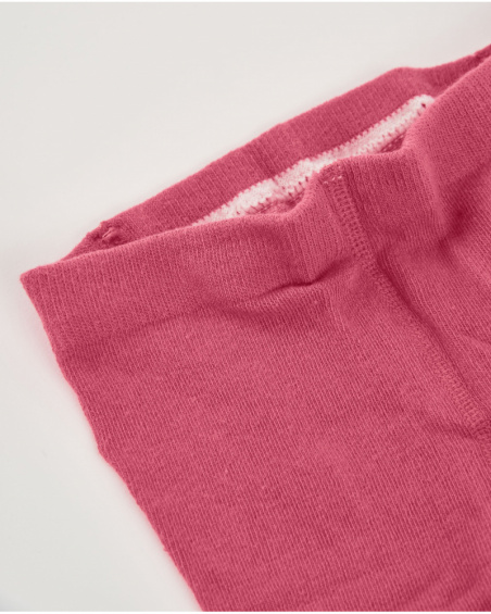 Baby girl tights in shades of pink with heart design Baby girl tights in shades of pink with heart design