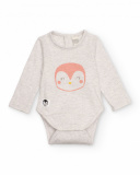Baby girl bodysuit pack in white and grey with penguin prints