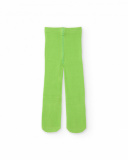 Pack of tights for girl in black with flower and plain green