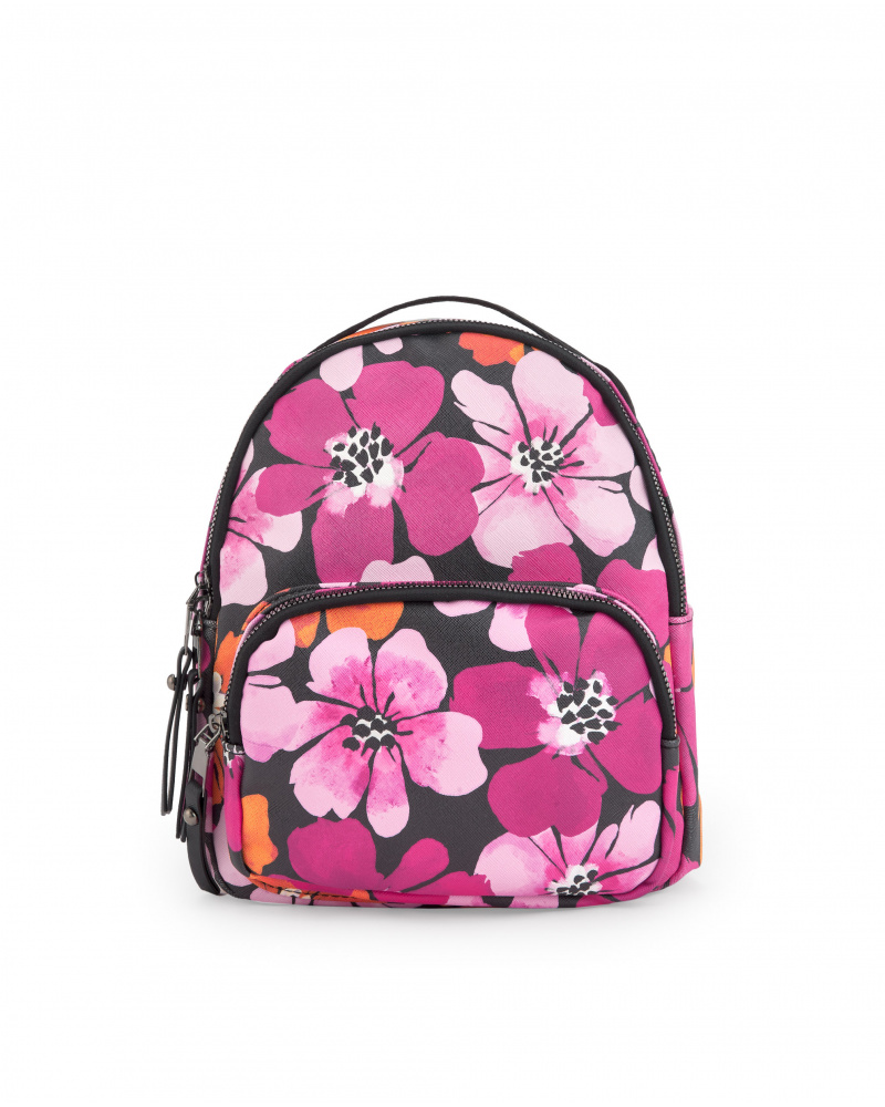 Girls’ backpack with multicolor floral print