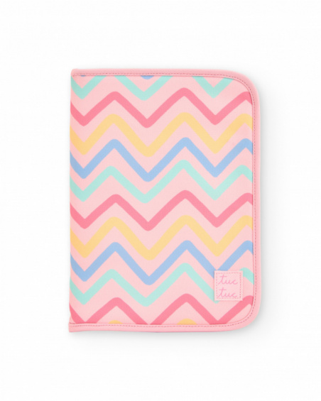 Baby document holder with multicolour zigzag print