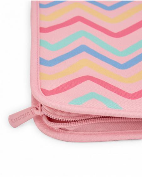 Baby document holder with multicolour zigzag print