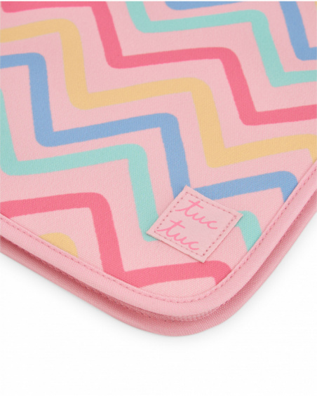 Baby document holder with multicolour zigzag print