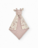 Baby giraffe comforter in extra-soft fabric with neutral tones