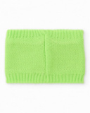 Boys’ green knitted neck warmer with patches