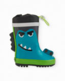 Boys’ blue rain boots with monster design