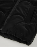 Girls’ black quilted coat with hood