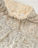 Girls’ silver sequin skirt with ruffles
