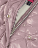 Girls’ pink quilted coat with hood