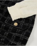 Girls’ checkered dress with contrast sleeves