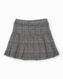 Girl’s checked skirt with pleated design