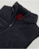 Padded vest of boy in black color with zipper closure