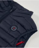 Boys’ padded navy blue gilet with front zip