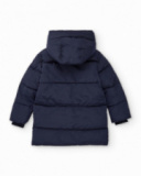Boys’ navy padded coat with hood
