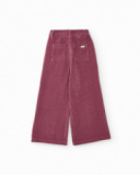 Girls’ wide-leg corduroy trousers in burgundy