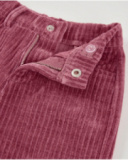 Girls’ wide-leg corduroy trousers in burgundy