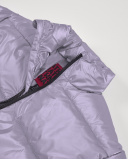 Silver padded jacket for girls with front zipper