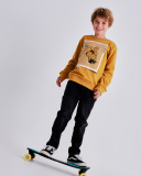 Black denim pants for boys with five-pocket design | tuc tuc UK