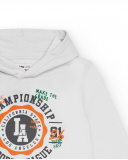 Pink hoodie with sports print for boys | tuc tuc UK